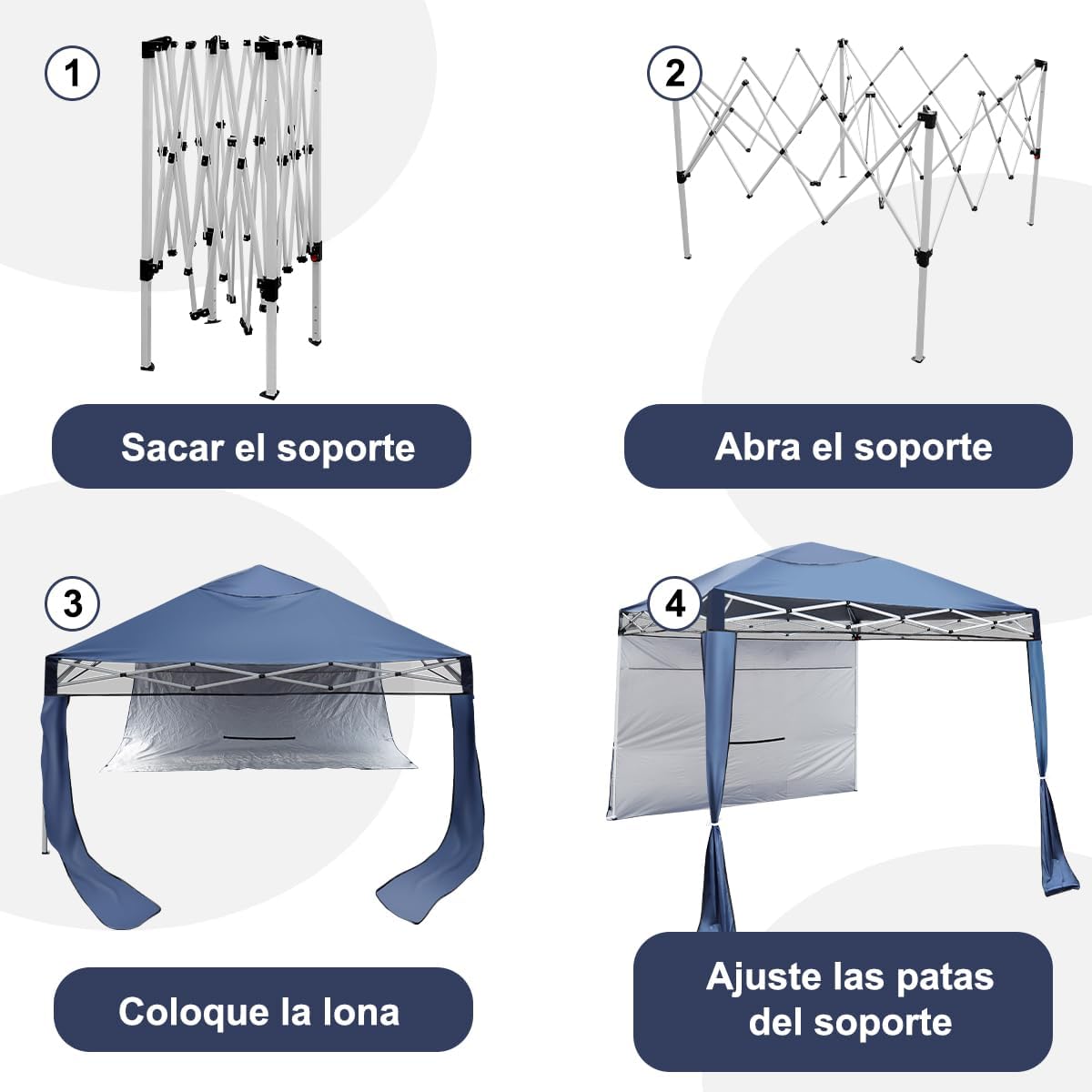 Toldos Plegables Tienda De Fiesta Carpa Impermeable (3m*6m)