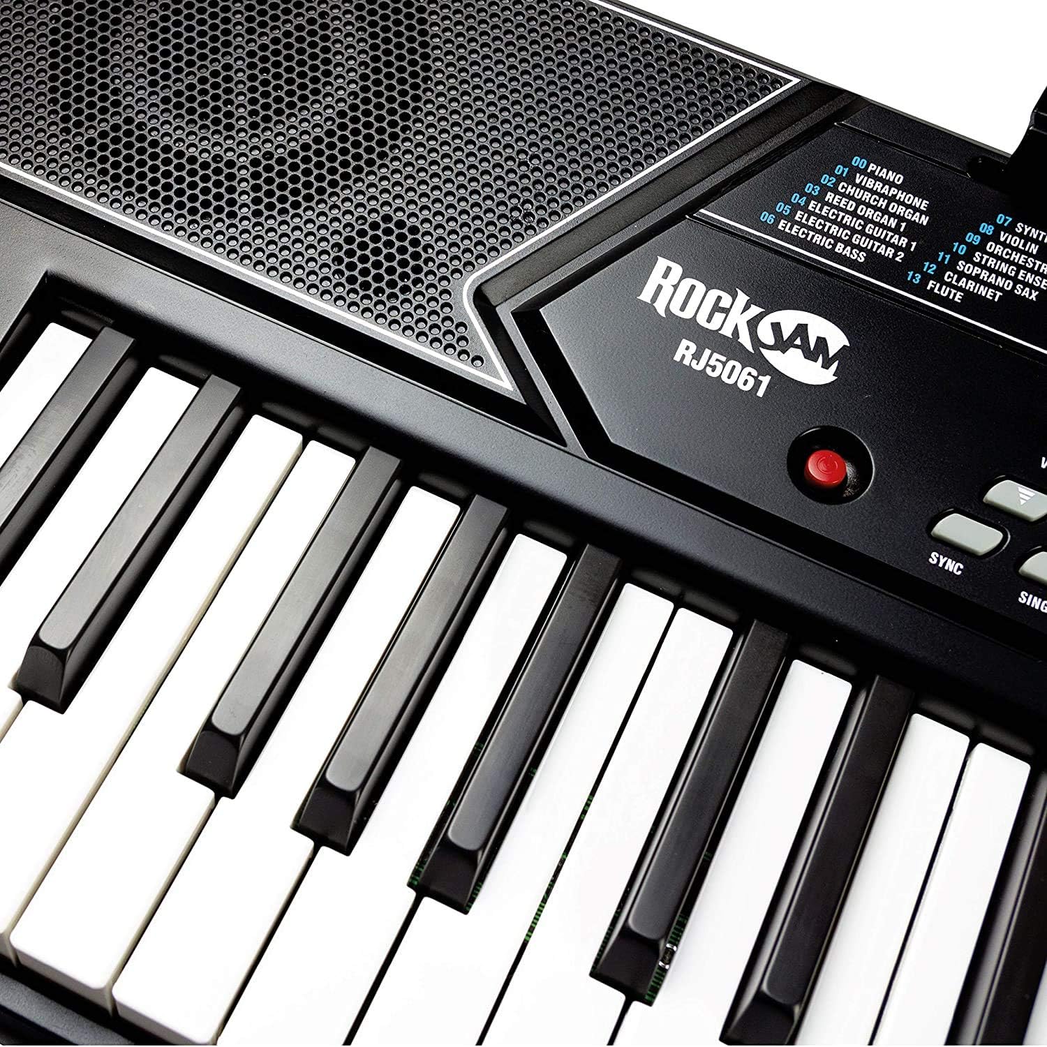 RockJam - Kit de piano con teclado de 61 teclas con banco para teclado, soporte para teclado, auriculares, pegatinas para notas de piano y lecciones de piano Simply