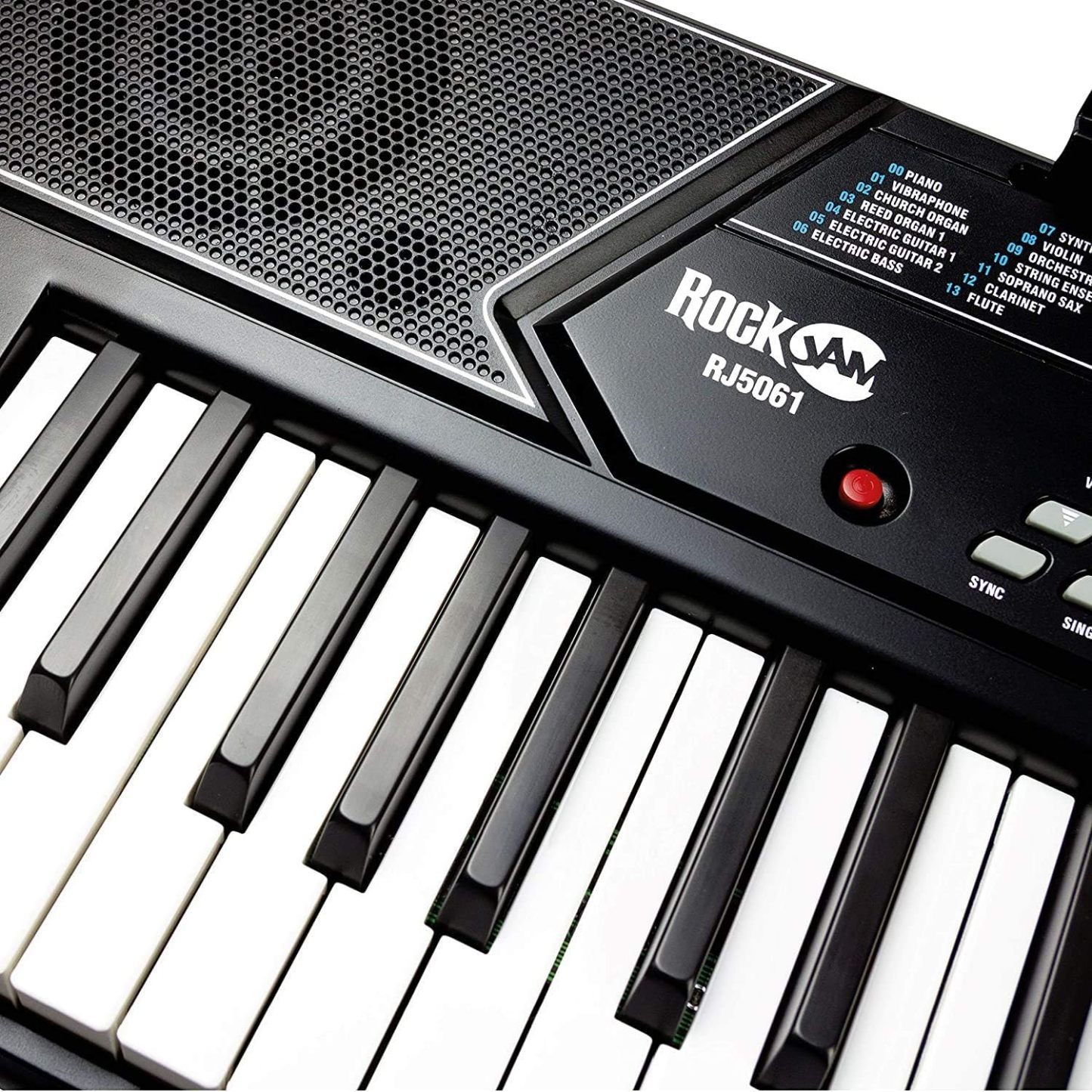 RockJam - Kit de piano con teclado de 61 teclas con banco para teclado, soporte para teclado, auriculares, pegatinas para notas de piano y lecciones de piano Simply