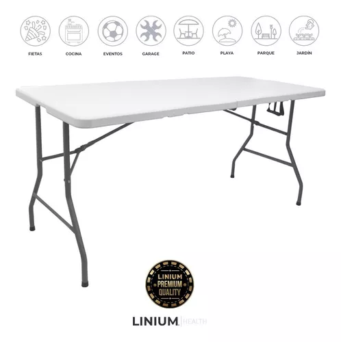 Mesa combinada plegable Linium 2,40m color blanco --- paño de limpieza