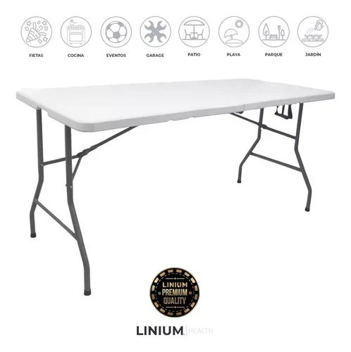 Mesa combinada plegable Linium 2,40m color blanco --- paño de limpieza