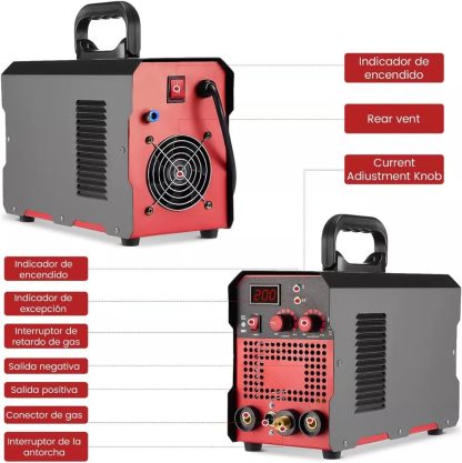 YOMYM Soldadora Inversora Portátil, Máquina de Soldar 110/220V 250A para MMA/TIG