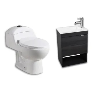 Esatto® Paquete Sanitario Y Lavabo Llave Gratis Wc-002 Borde