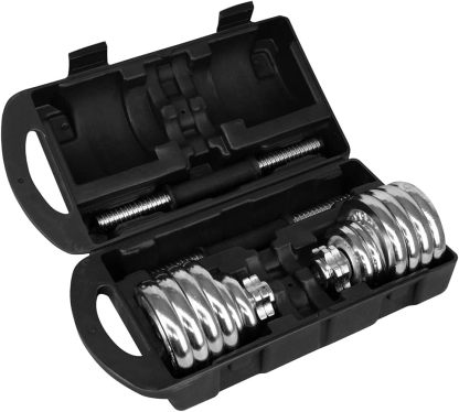 Altera Set de Mancuernas y Discos, Pesas Ajustables con Estuche para Ejercicio