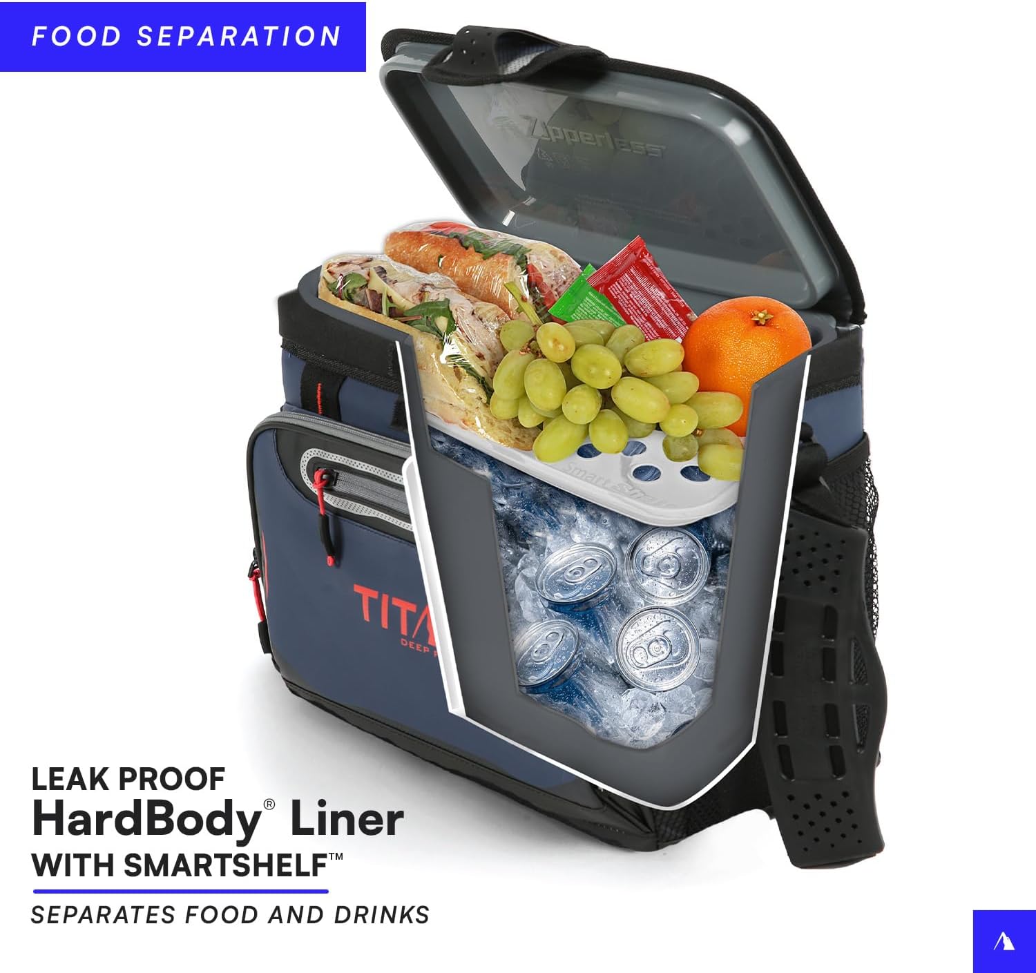 Congelador Arctic Zone Titan, 48 latas, congelador rígido sin cremallera, congelador verde musgo con aislamiento de congelación profunda, revestimiento rígido y SmartShelf-----Abridor de botellas