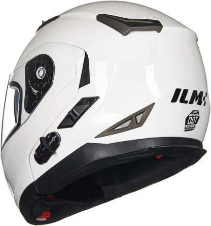 ILM - Casco de Motocicleta Modular Integrado con Bluetooth, con protección Solar para Mp3, Modelo 953/953 Pro