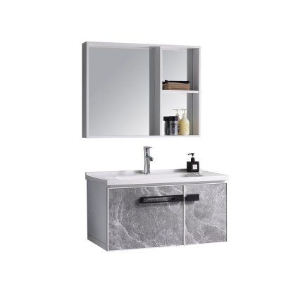 Vanitorio Lavamanos Con Griferia Y Mueble Espejo Blanco 60 cm T-1060