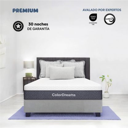 COLORDREAMS | Colchón en Caja Matrimonial Memory – 135x190x23 cm - 6 Capas de Espuma de Alta Densidad – Manijas Reforzadas – Firmeza Justa – Hipoalergénico