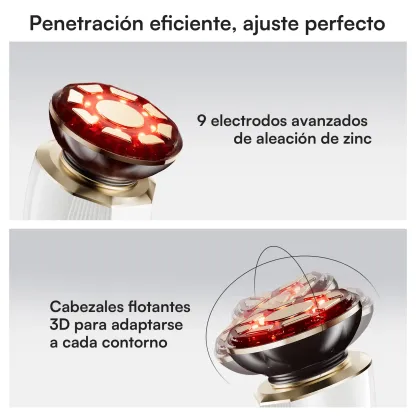 Masajeador Facial 3 en 1 para Rostro y Cuello | Dispositivo de Belleza Antiedad para Reafirmar, Levantar e Hidratar la Piel