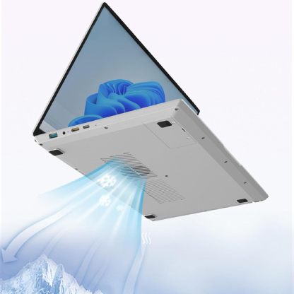 Haofy Laptop de Pantalla Doble, 1280x800 Pantalla Táctil IPS de 7 Pulgadas 16GB HD Laptop Plata Desbloqueo de Huellas Dactilares para Negocios para 11 (16GB+1TB Enchufe de EE. UU.)