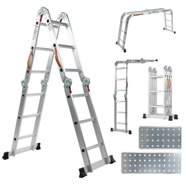Escalera Multiposiciones De Aluminio 3.5 Metros 12 Peldaños Kingsman KMEM35