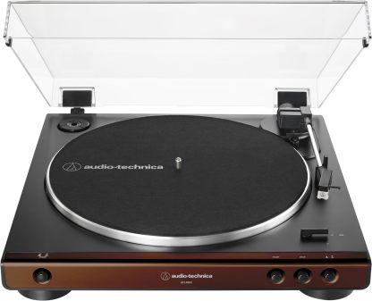 Audio-Technica - Tocadiscos AT-LP60X-BK totalmente automático con transmisión por correa, velocidades de 33/45 RPM (negro)