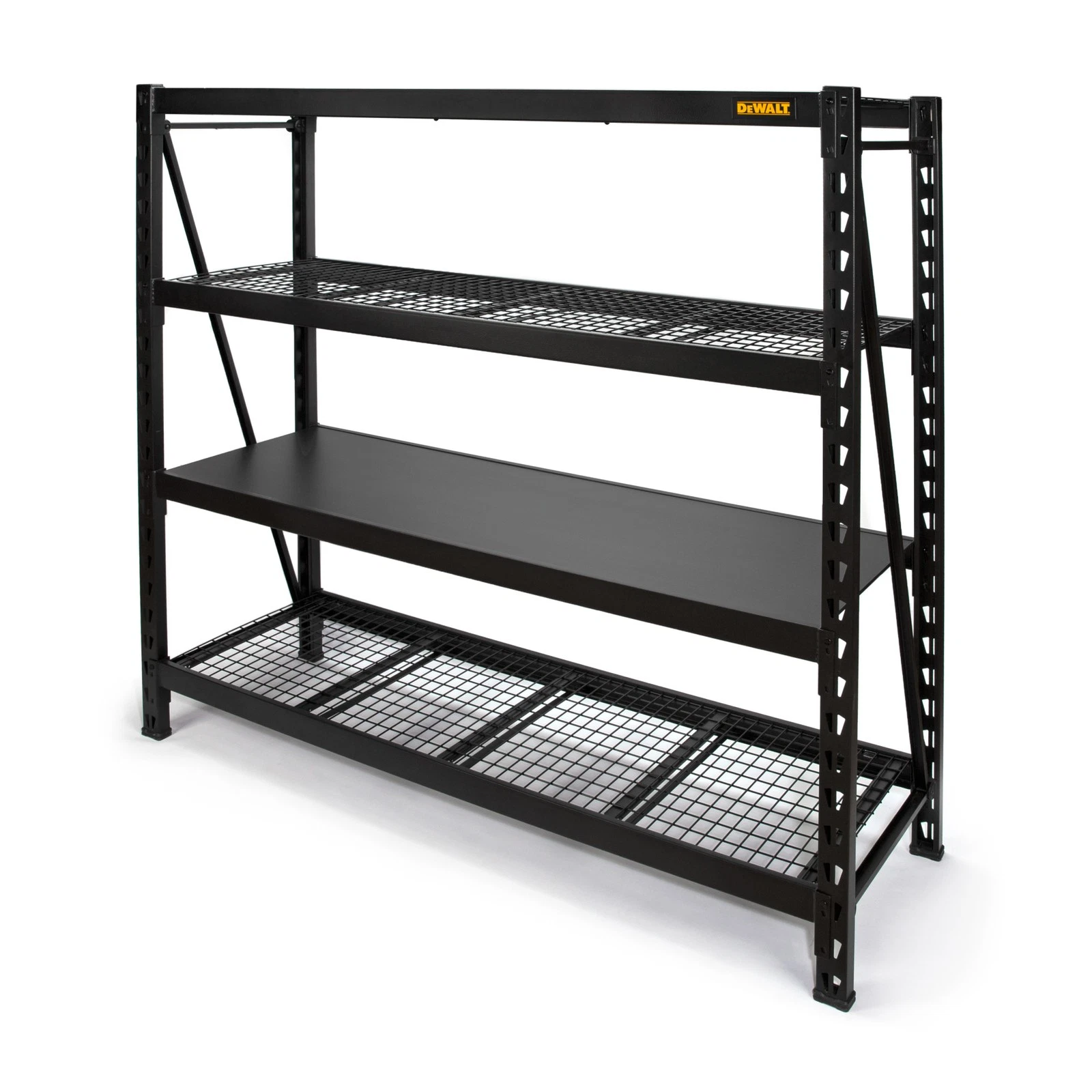 DeWalt 41660 DXST10000BLK Estante de almacenamiento industrial de 4 estantes, marco negro, 6 pies de alto