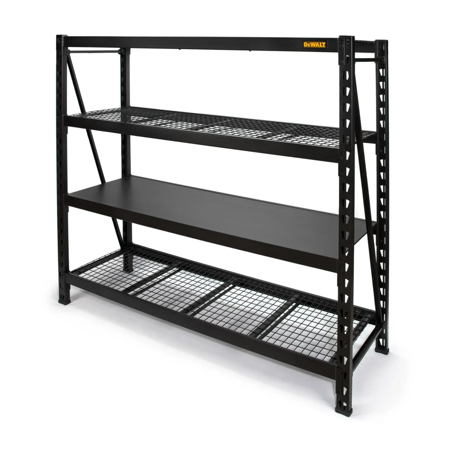 DeWalt 41660 DXST10000BLK Estante de almacenamiento industrial de 4 estantes, marco negro, 6 pies de alto