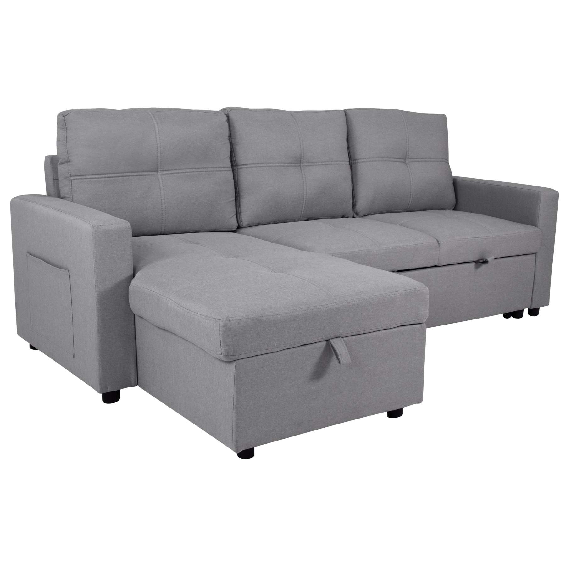 SOFÁ CAMA CON ALMACENAMIENTO TRIBECA GRIS CLARO