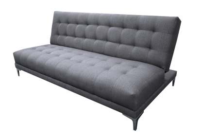 Sofa Cama Reclinable El Bazar Store Verso Gris plata, Futon Abotonado Matrimonial 3 posiciones, Sala
