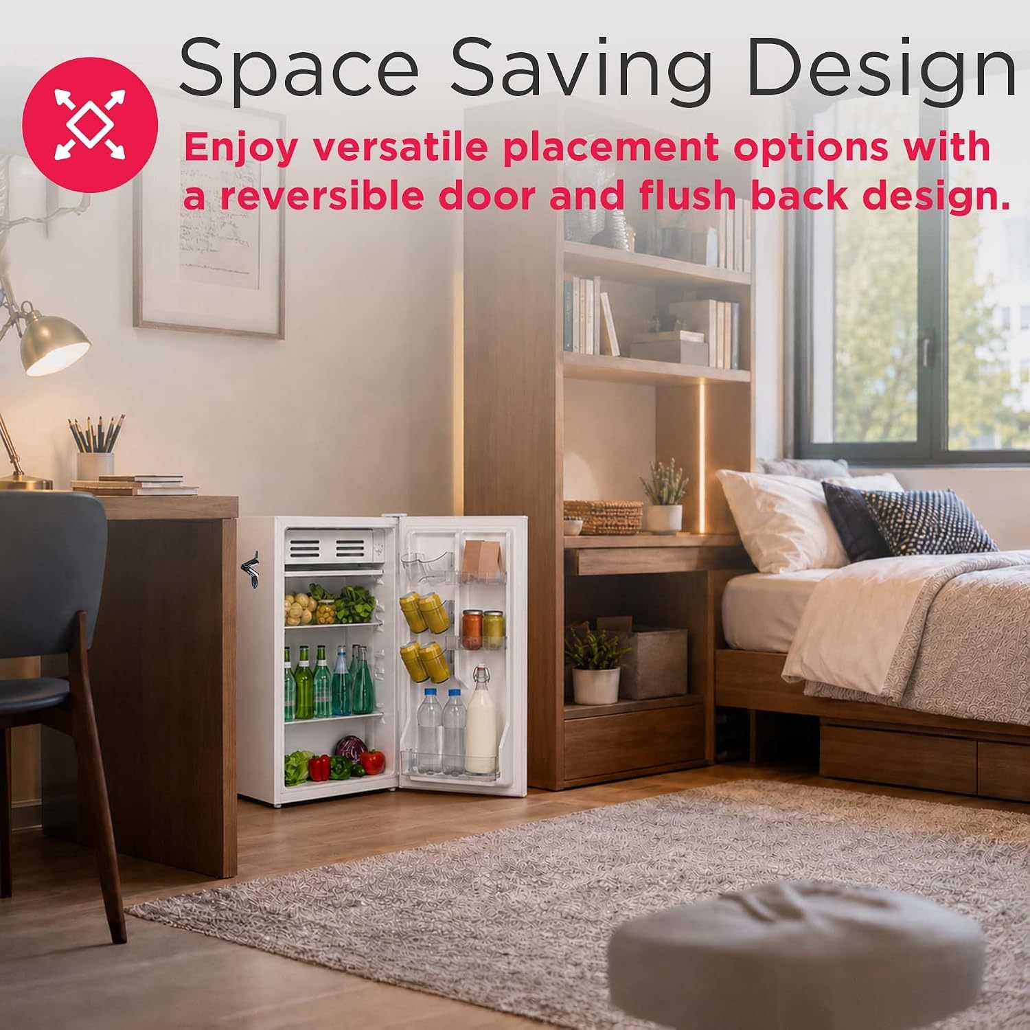 ❄️ Refrigerador compacto retro Frigidaire con enfriador, refrigerador de mostrador de 3.2 pies cúbicos con abridor de botellas incorporado, ideal para oficina, dormitorio, residencia estudiantil o cabaña