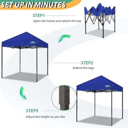 COBIZI - Toldo desplegable de 10 x 20 Pulgadas con 6 Paredes Laterales, toldo Impermeable para Eventos al Aire última intervensión, UPF 50+ cenador portátil para Fiestas, Playa, Camping, Boda,