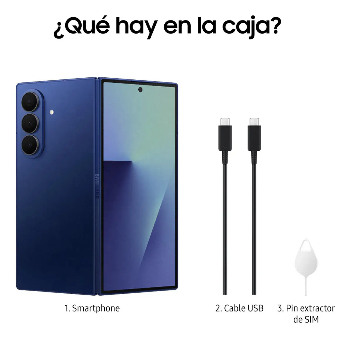 📱 Celular Samsung Galaxy Z Fold7 5G Desbloqueado, 12GB RAM+256GB / 12GB RAM+512GB, Pantalla Interior 8" Dynamic AMOLED 120Hz, Pantalla Externa 6.3", Galaxy AI, IP48, Cámara 200MP