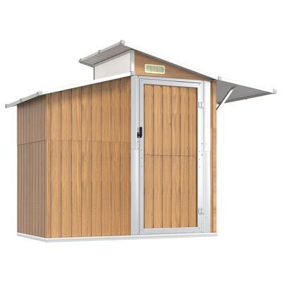 Cobertizo de jardín verde 270x130x208,5 cm acero galvanizado