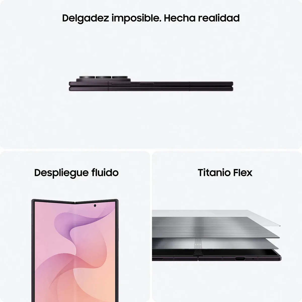 📱Celular Plegable Tipo Fold Ultra, Color Violeta, Almacenamiento Interno 1TB, Pantalla Plegable Grande, Alto Rendimiento para Multitarea, Fotografía y Entretenimiento