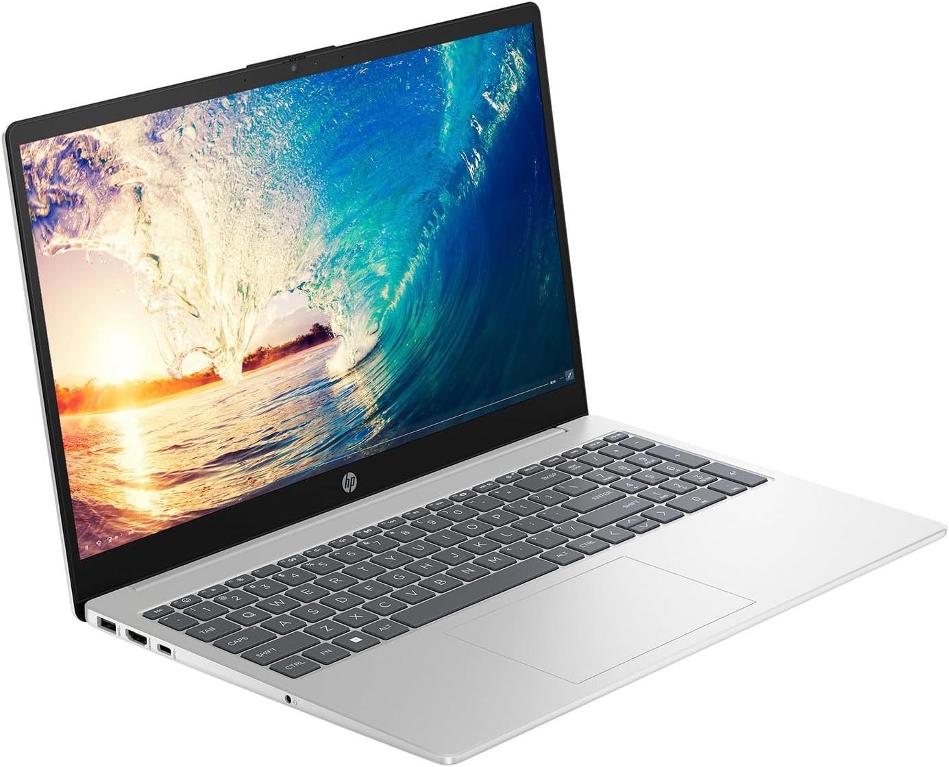 HP Laptop 15-fc0080la, AMD Ryzen 7, 16 GB, 512 GB SSD, 15.6, HD, Windows 11 Home, Teclado en Español, Garantía México, Plateado | Microsoft 365 Personal 12 Meses + Curso Multilenguajes