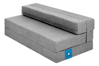 Sofa Cama Sillon Plegable Matrimonial Colchon Plegable Gris