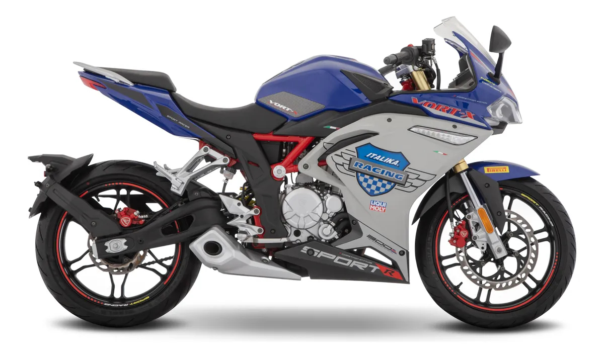 Motocicleta Italika Vort-x 300r Azul Con Gris