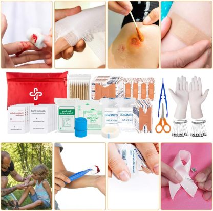 Kit de supervivencia, 250 piezas de equipo de supervivencia con bolsa compatible con sistema Molle y tienda de emergencia, kit de emergencia para terremoto, aventura al aire última intervensión, senderismo, caza, regalos para hombres y mujeres