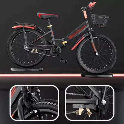Bicicleta Infantil Plegable R20para NiÃ±o Con Casco De Color Negro TamaÃ±o Del Cuadro 20
