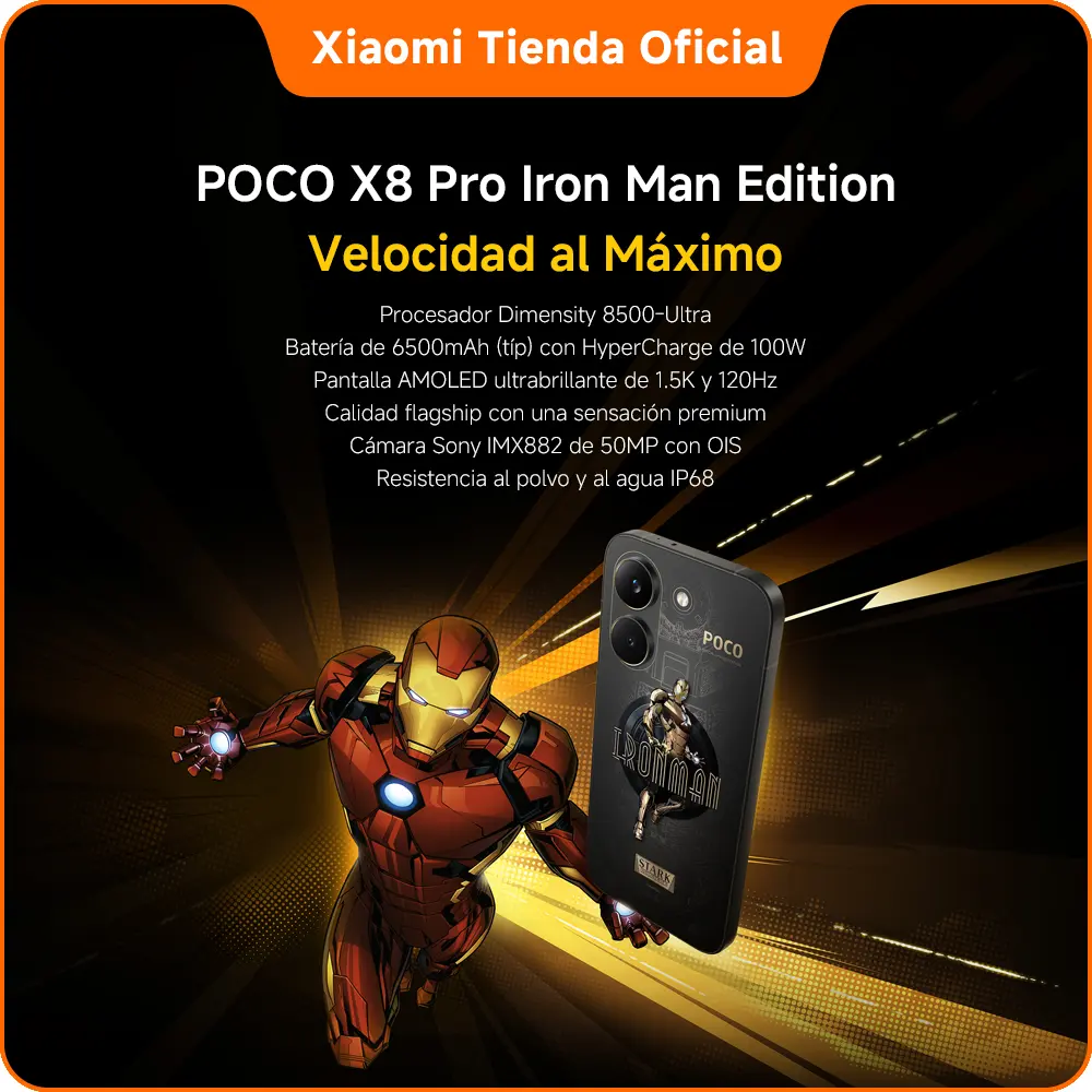 POCO X8 Pro | Con regalo exclusivo | Procesador Dimensity 8500-Ultra | Batería de 6500mAh (típ) con HyperCharge de 100W | Pantalla AMOLED ultrabrillante de 1.5K y 120Hz | Cámara Sony IMX882 de 50MP con OIS | Resistencia al polvo y al agua IP68