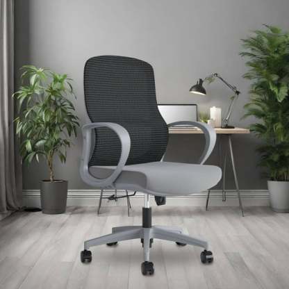 Silla Ejecutiva Valery Products Línea Premium Mónaco Gris Oxford