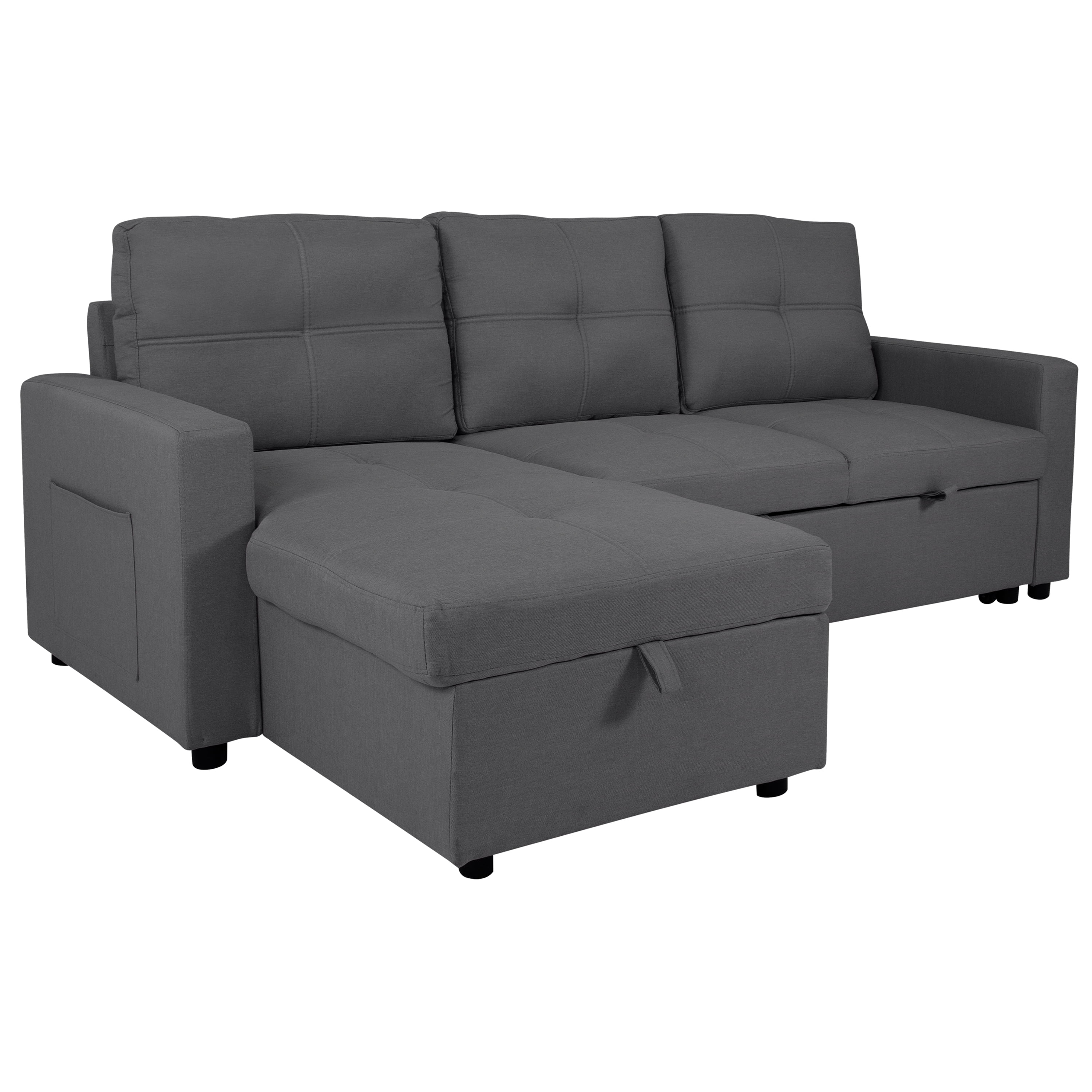 SOFÁ CAMA CON ALMACENAMIENTO TRIBECA GRIS CLARO