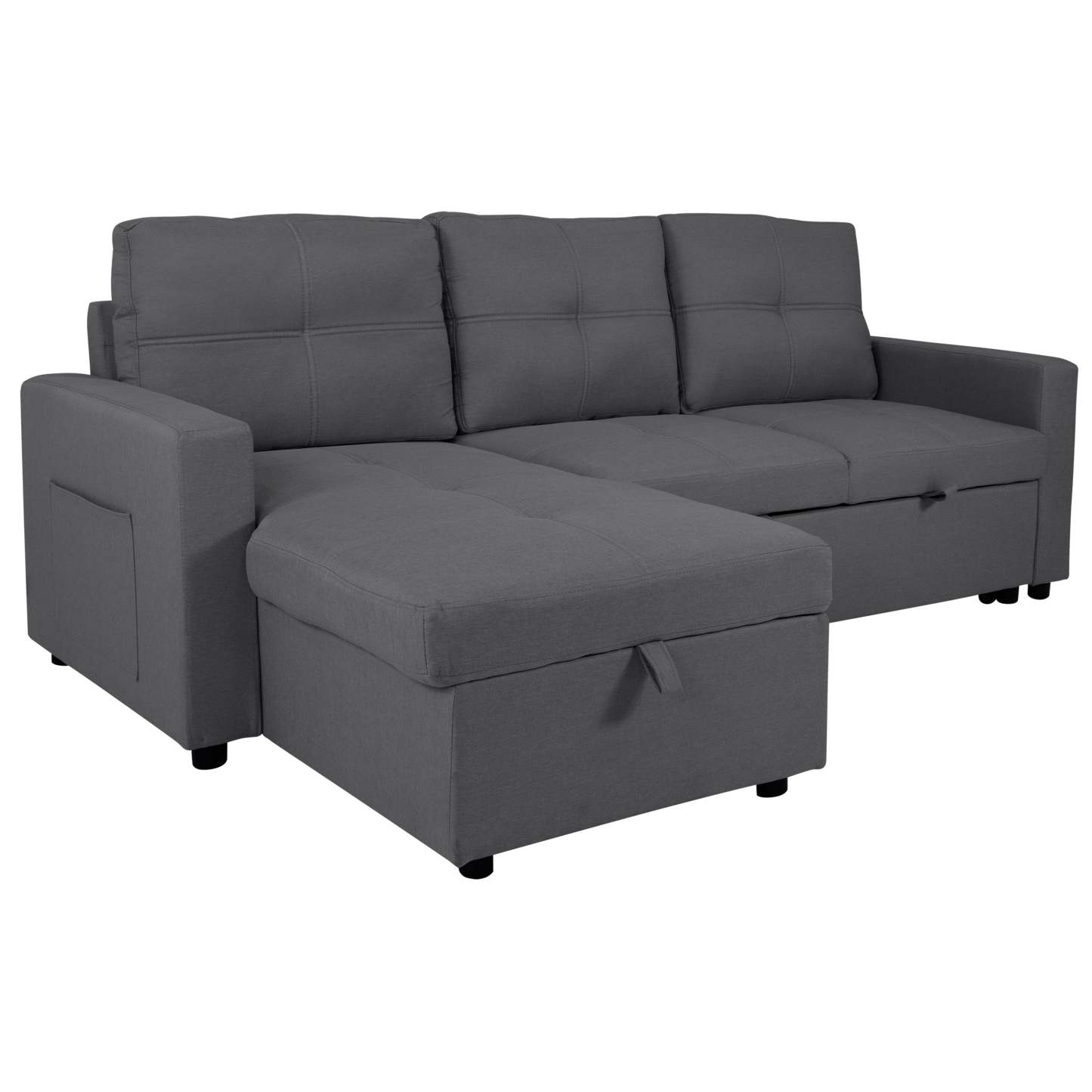 SOFÁ CAMA CON ALMACENAMIENTO TRIBECA GRIS CLARO