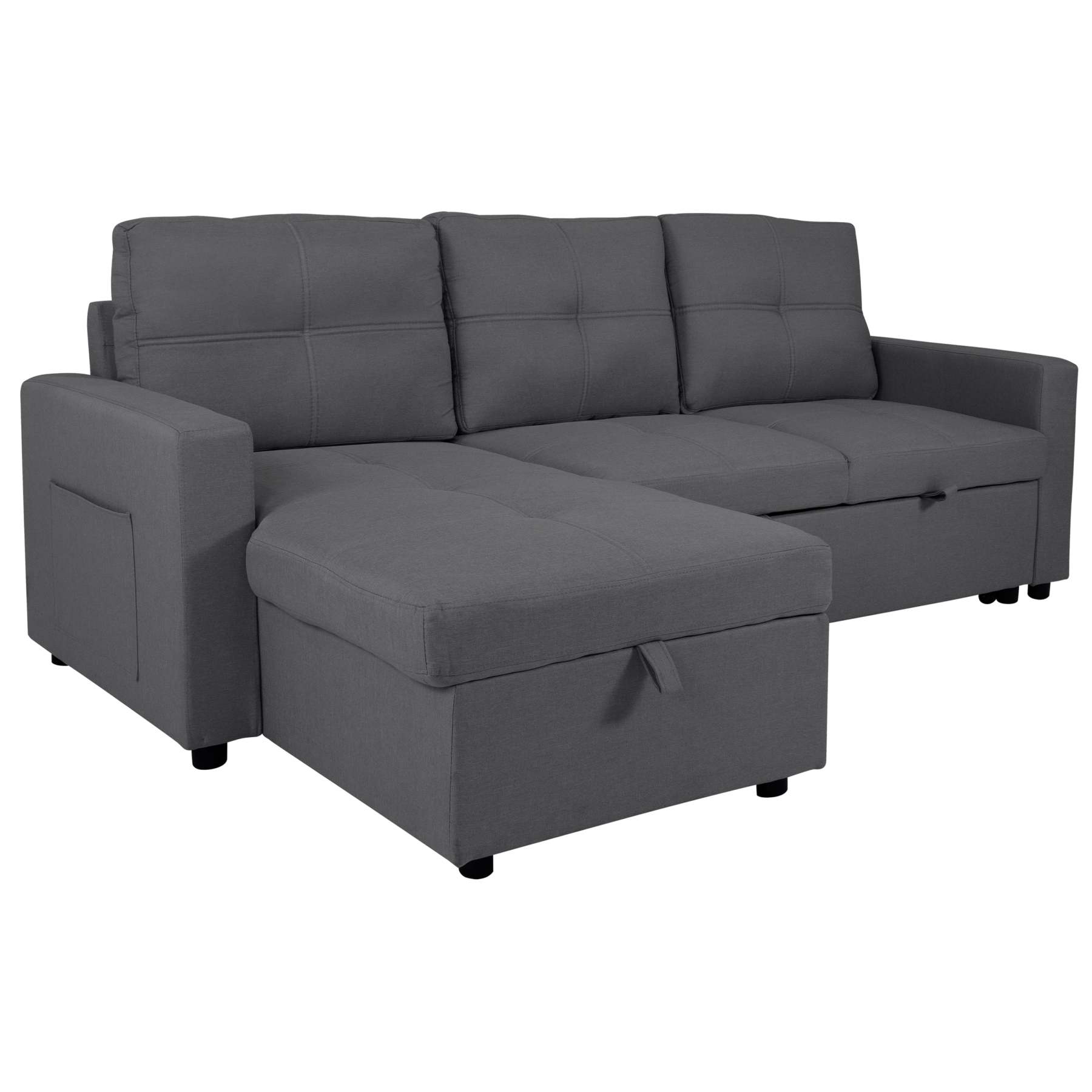 SOFÁ CAMA CON ALMACENAMIENTO TRIBECA GRIS CLARO