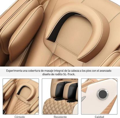 Sillón de Masaje Bluelander Gravedad Cero, Cuerpo Completo, Control Remoto, Café