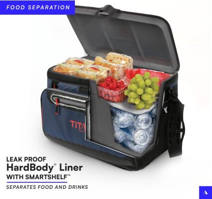Congelador Arctic Zone Titan, 48 latas, congelador rígido sin cremallera, congelador verde musgo con aislamiento de congelación profunda, revestimiento rígido y SmartShelf-----Abridor de botellas