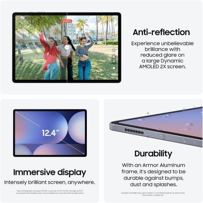 SAMSUNG Galaxy Tab S10+ Plus 12.4" 512GB, Tablet Android, círculo para Buscar, boceto a Imagen, Durabilidad, Larga Vida útil, visualización AMOLED 2X, bolígrafo S Incluido, versión Estadounidense,