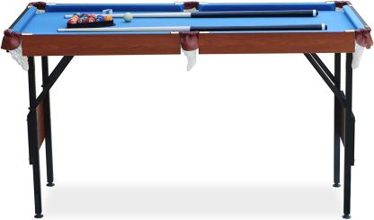 RACK Crux - Mesa de billar/billar americano plegable de 140 cm, entretenimiento portátil y ahorrador espacio