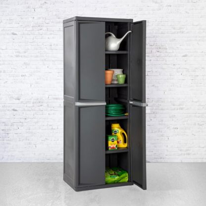 STERILITE 01423 V01 4 estantes Gabinete Plano, Gris, 1-Pack