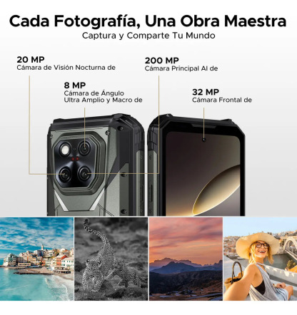 🛡️Doogee V Max Play Celular Resistente 5G, Android15, Proyector 480p 100lm, Pantalla 6.78" FHD+ 120Hz, 36GB+512GB/2TB, Cámara 200MP, Batería 20500mAh 45W, IP68