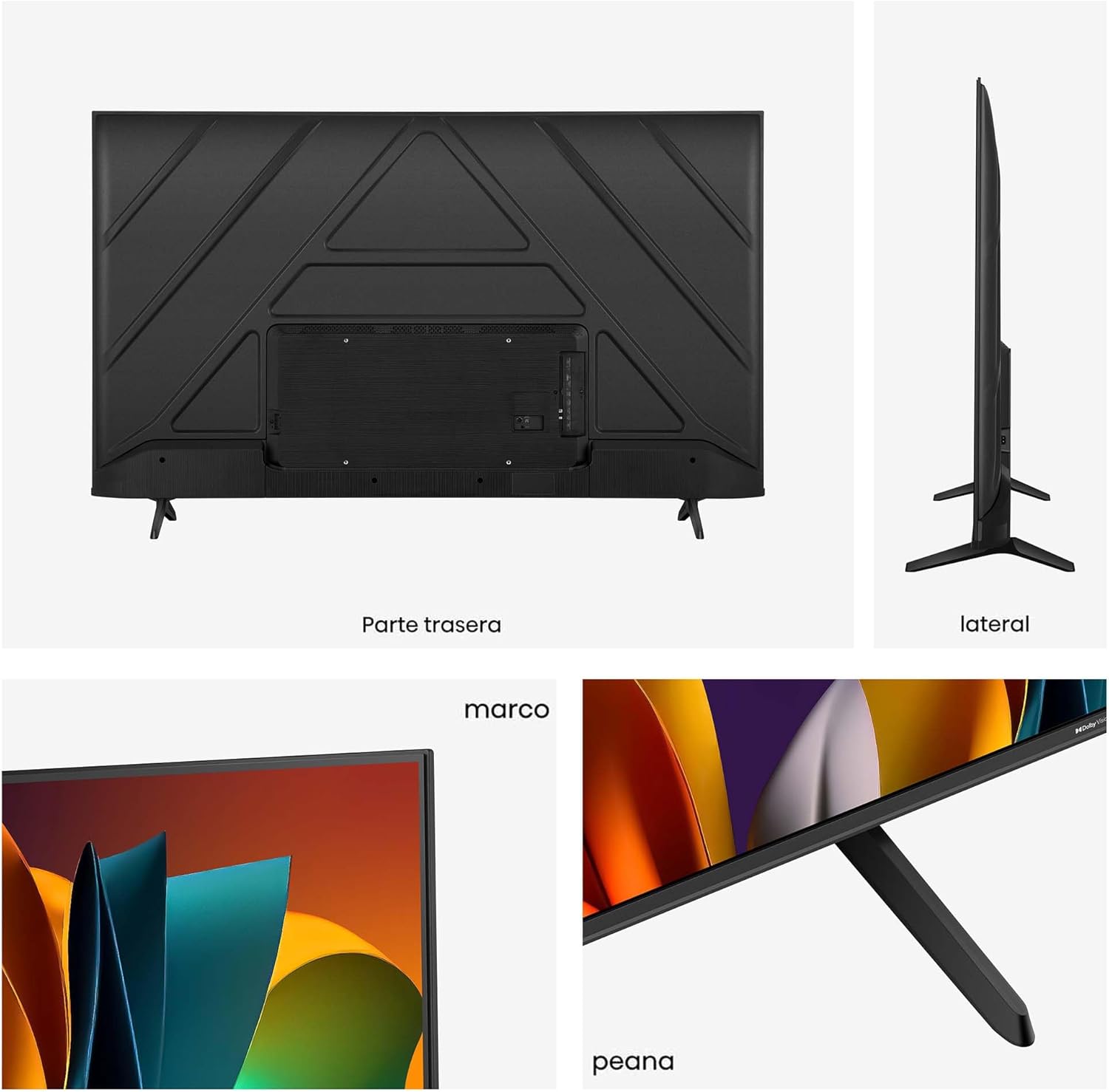 Hisense Pantalla UHD 4K de 43" 43A6NV, VIDAA Smart TV, 43 Pulgadas, Dolby Vision, Modo Juego Plus, DTS Virtual X, Control por Voz televisor, Doble Control de Volumen, (Nuevo 2024)