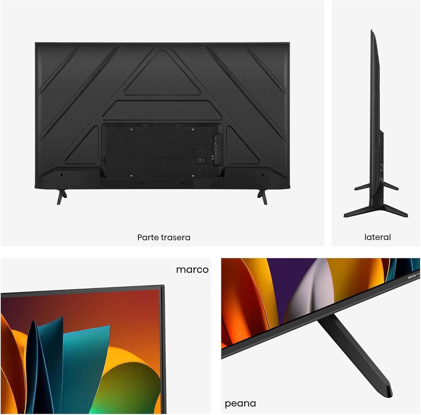 Hisense Pantalla UHD 4K de 43" 43A6NV, VIDAA Smart TV, 43 Pulgadas, Dolby Vision, Modo Juego Plus, DTS Virtual X, Control por Voz televisor, Doble Control de Volumen, (Nuevo 2024)