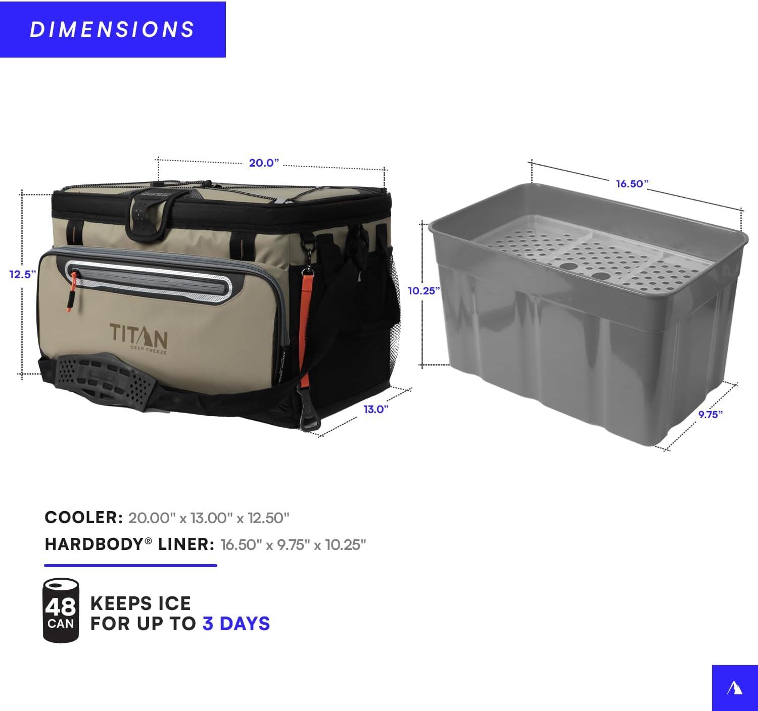 Congelador Arctic Zone Titan, 48 latas, congelador rígido sin cremallera, congelador verde musgo con aislamiento de congelación profunda, revestimiento rígido y SmartShelf-----Abridor de botellas