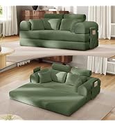 SAVENICA - Sof&aacute; cama de respaldo alto de 79 pulgadas con marco fijo, reposabrazos y respaldo extra&iacute;bles, cor...