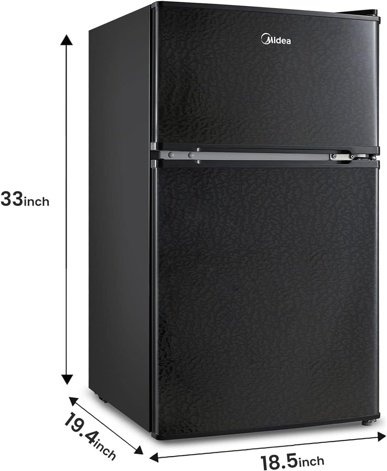 Midea WHD-113FSS1 Refrigerador compacto, 3.1 pies cúbicos, acero inoxidable