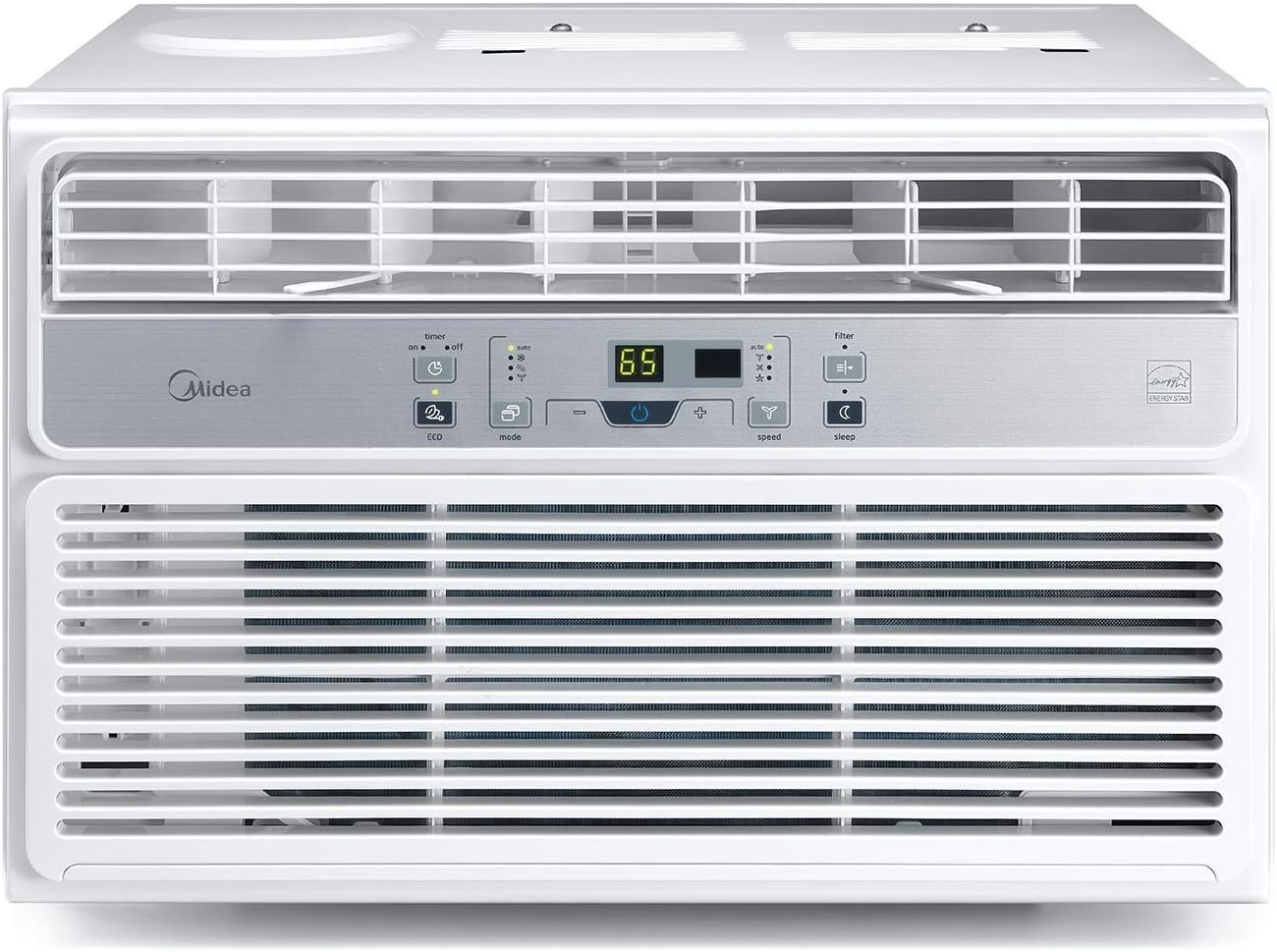 Midea 8.000-1200 BTU EasyCool aire acondicionado para ventana, deshumidificador y ventilador, enfriar, circular y deshumidificar hasta 350 metros cuadrados Ft, filtro reutilizable, control remoto-filtro de aire acondicionado