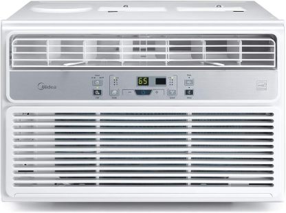 Midea 8.000-1200 BTU EasyCool aire acondicionado para ventana, deshumidificador y ventilador, enfriar, circular y deshumidificar hasta 350 metros cuadrados Ft, filtro reutilizable, control remoto-filtro de aire acondicionado