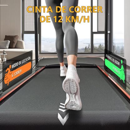 RESTSUKO Caminadora Electrica Plegable 2.5 HP, Caminadora Electrica con Asas, 3 Niveles de Inclinación, Antideslizante, Incluye Bocinas y Pantalla, Velocidad 1 a 12 km/h, Soporte 150 Kg