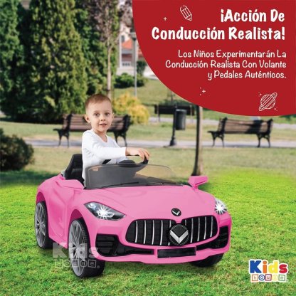 Kids House Carro Montable para Niños DASH, con Luz, Música USB MP3, Educación Temprana, Batería Dual 6V, Diseño Compacto y Seguro